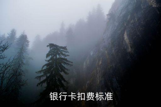  銀行卡扣費(fèi)標(biāo)準(zhǔn)