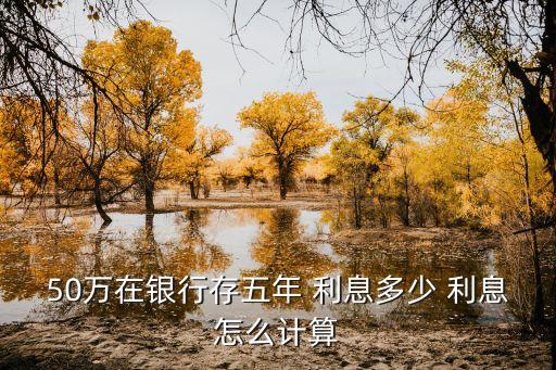 50萬存兩年利息有多少,20萬存兩年2.6利息多少