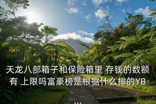 天龍八部箱子和保險箱里 存錢的數(shù)額有 上限嗎富豪榜是根據(jù)什么排的YB...