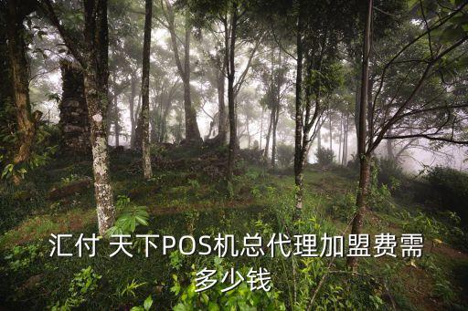  匯付 天下POS機(jī)總代理加盟費(fèi)需多少錢(qián)