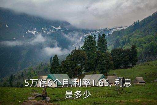 五萬存六年利息多少錢