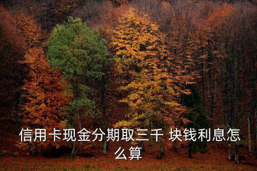 工商信用卡3000塊錢分期還款多少