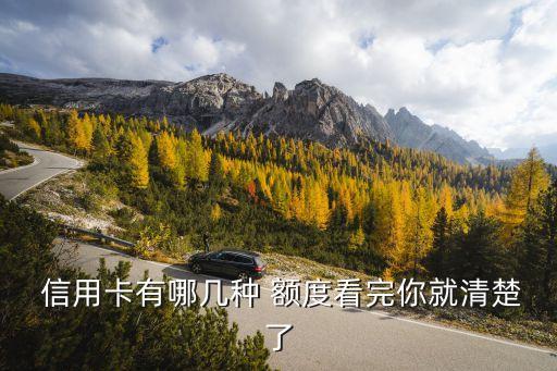  信用卡有哪幾種 額度看完你就清楚了
