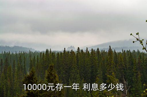 2016年存一萬元錢年利息是多少