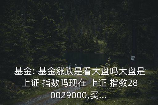  基金: 基金漲跌是看大盤嗎大盤是 上證 指數(shù)嗎現(xiàn)在 上證 指數(shù)280029000,買...