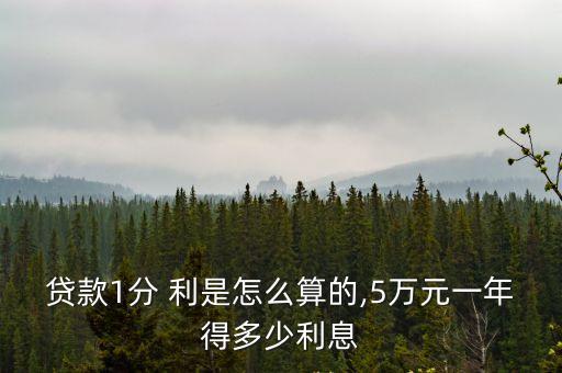 一分利是年化多少