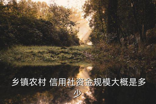 鄉(xiāng)鎮(zhèn)信用社有多少錢,信用社股票一股多少錢