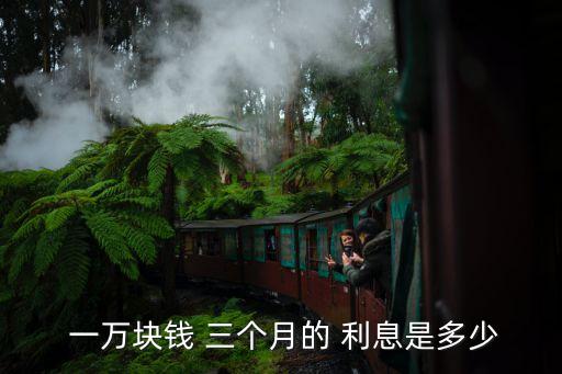  一萬塊錢 三個月的 利息是多少