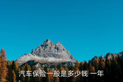 汽車保險一般是多少錢 一年