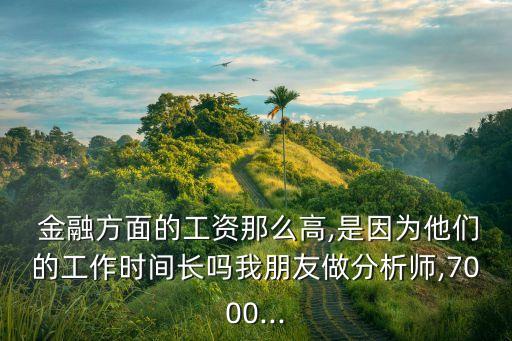  金融方面的工資那么高,是因?yàn)樗麄兊墓ぷ鲿r(shí)間長嗎我朋友做分析師,7000...