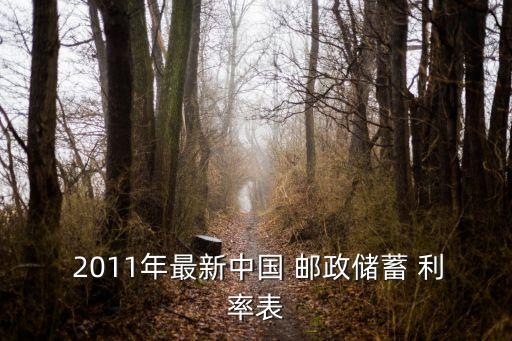 2011年最新中國(guó) 郵政儲(chǔ)蓄 利率表