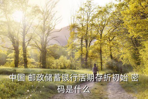 中國 郵政儲蓄銀行活期存折初始 密碼是什么