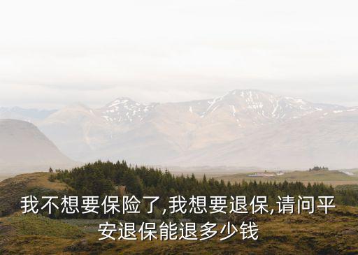 退平安保險(xiǎn)能虧多少,平安保險(xiǎn)交了4萬(wàn)可以退多少