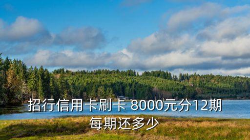 招行信用卡刷卡 8000元分12期每期還多少