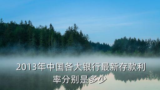  2013年中國(guó)各大銀行最新存款利率分別是多少