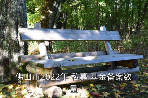 佛山市2022年 私募 基金備案數(shù)量