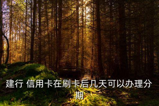 建設(shè)信用卡能分多少期