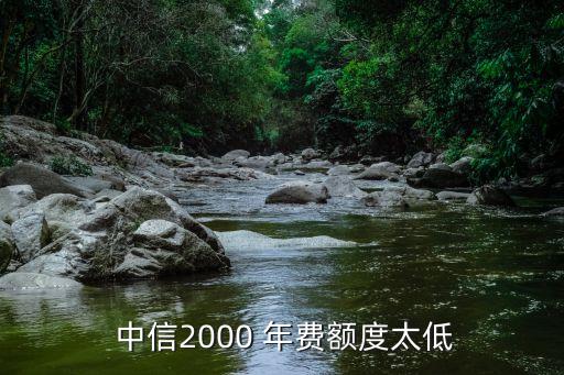  中信2000 年費額度太低