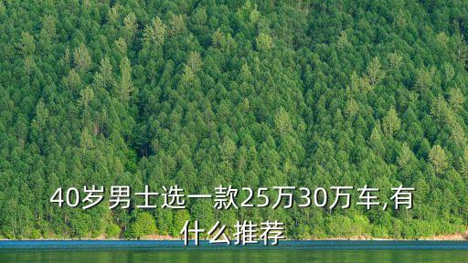 40歲男士選一款25萬30萬車,有什么推薦