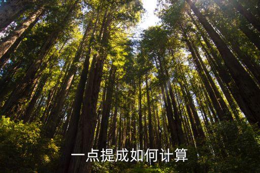 一點(diǎn)提成如何計(jì)算