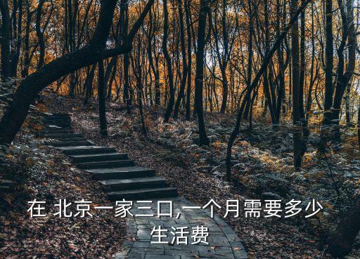 在 北京一家三口,一個月需要多少 生活費
