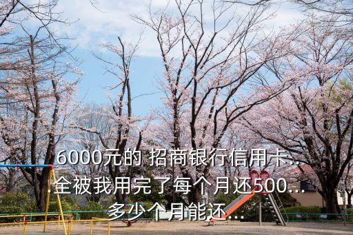 招商6000還多少,招商信用卡6000分12期