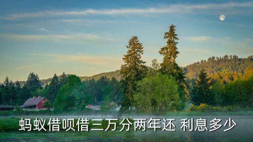 螞蟻借唄30000利息多少錢,借30000一年利息多少