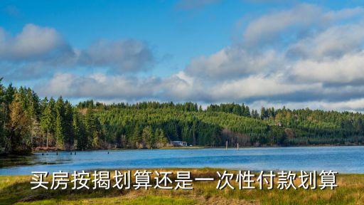  買房按揭劃算還是一次性付款劃算