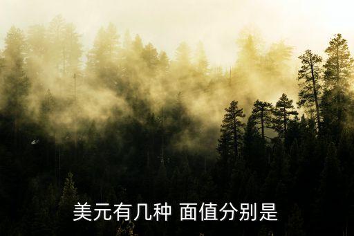 美元有幾種 面值分別是
