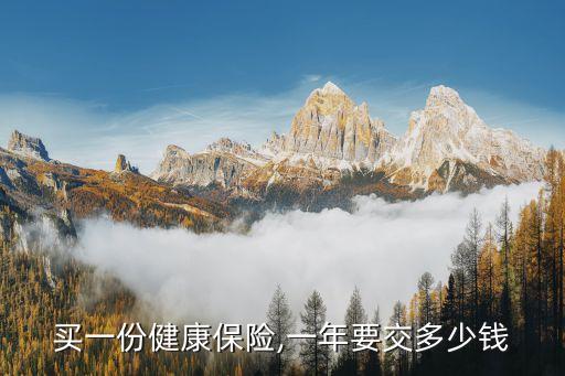 買一份健康保險,一年要交多少錢