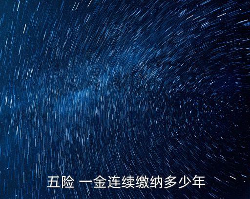  五險(xiǎn) 一金連續(xù)繳納多少年