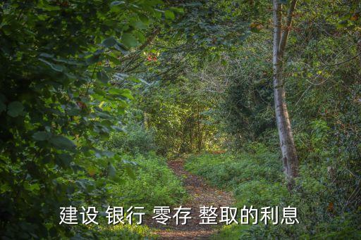 建設(shè) 銀行 零存 整取的利息