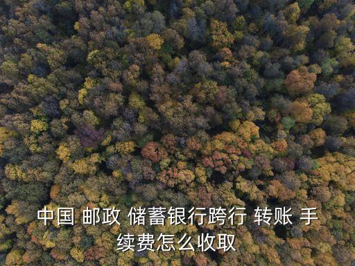中國 郵政 儲蓄銀行跨行 轉(zhuǎn)賬 手續(xù)費怎么收取