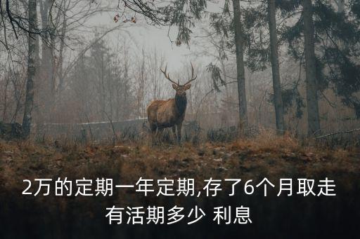 2萬(wàn)塊錢活息利息有多少