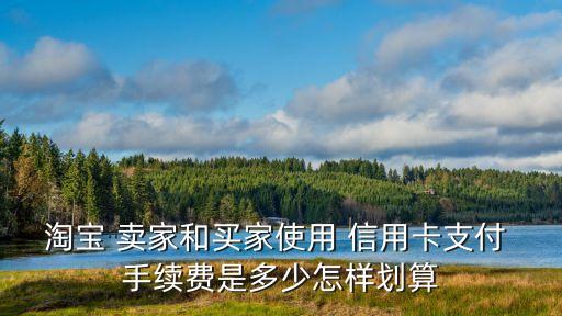 信用卡收賣家多少手續(xù),淘寶賣家可以收信用卡的錢嗎