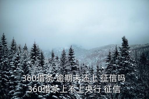 360逾期多少天會(huì)上征信