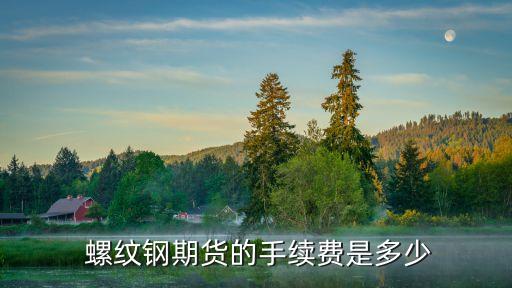  螺紋鋼期貨的手續(xù)費是多少