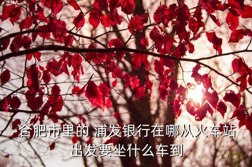  合肥市里的 浦發(fā)銀行在哪從火車站出發(fā)要坐什么車到