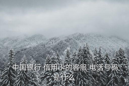  中國(guó)銀行 信用卡的客服 電話號(hào)碼是什么