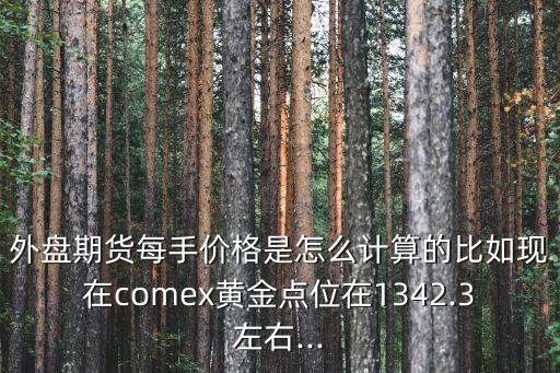 外盤期貨每手價格是怎么計算的比如現(xiàn)在comex黃金點位在1342.3左右...