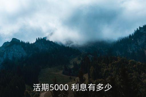 活期5000 利息有多少