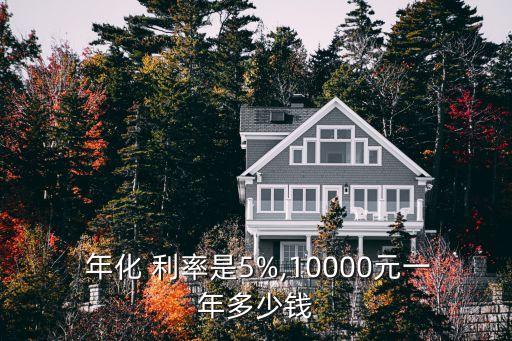 利率年化百分之五是多少錢