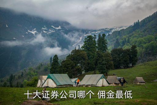 十大證券公司哪個 傭金最低