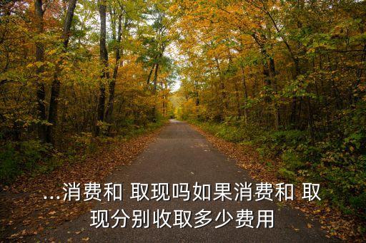 ...消費和 取現(xiàn)嗎如果消費和 取現(xiàn)分別收取多少費用