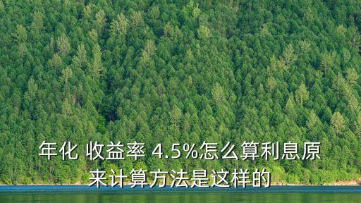 收益4.5%是多少錢,存多少錢每天收益有100