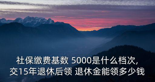 社保繳費基數(shù) 5000是什么檔次,交15年退休后領(lǐng) 退休金能領(lǐng)多少錢