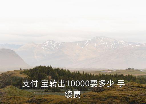 支付寶轉一萬要多少手續(xù)費,一萬放支付寶一年多少錢