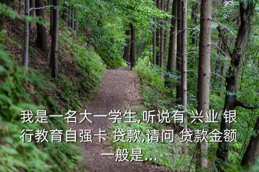 我是一名大一學(xué)生,聽(tīng)說(shuō)有 興業(yè) 銀行教育自強(qiáng)卡 貸款,請(qǐng)問(wèn) 貸款金額一般是...