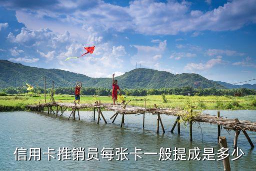  信用卡推銷員每張卡一般提成是多少