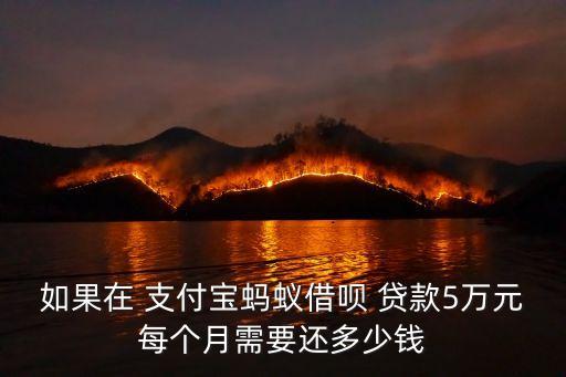 如果在 支付寶螞蟻借唄 貸款5萬(wàn)元每個(gè)月需要還多少錢(qián)
